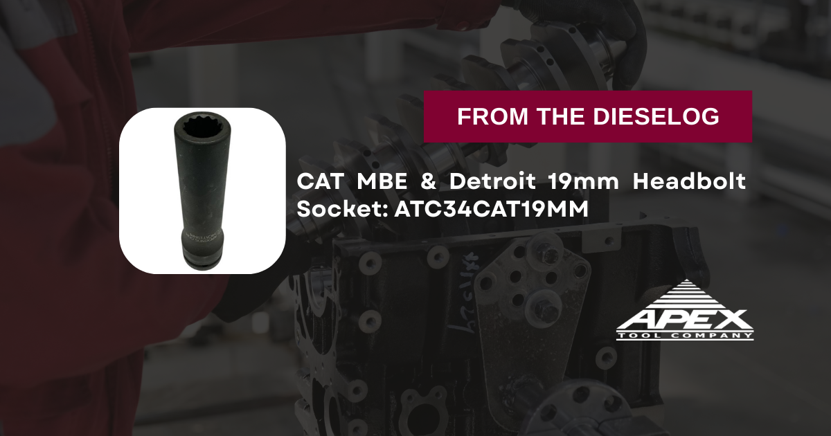 CAT MBE & Detroit 19mm Headbolt Socket: ATC34CAT19MM